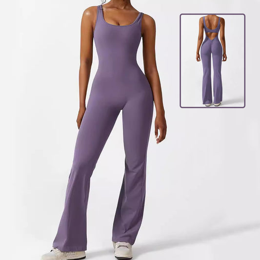 Flare yoga jumpsuit