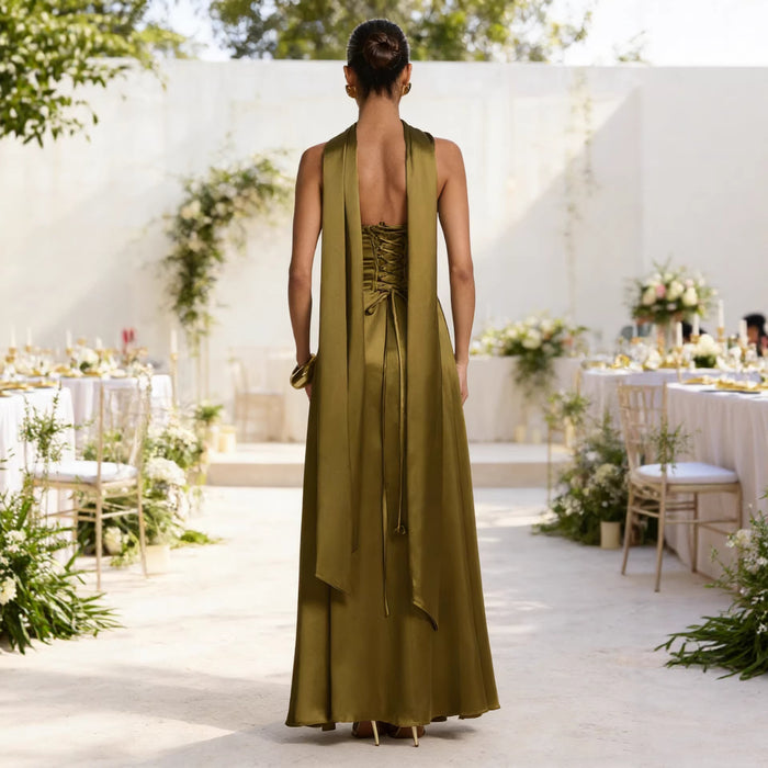 Elegant Strapless Maxi Gown – Prom Evening Party