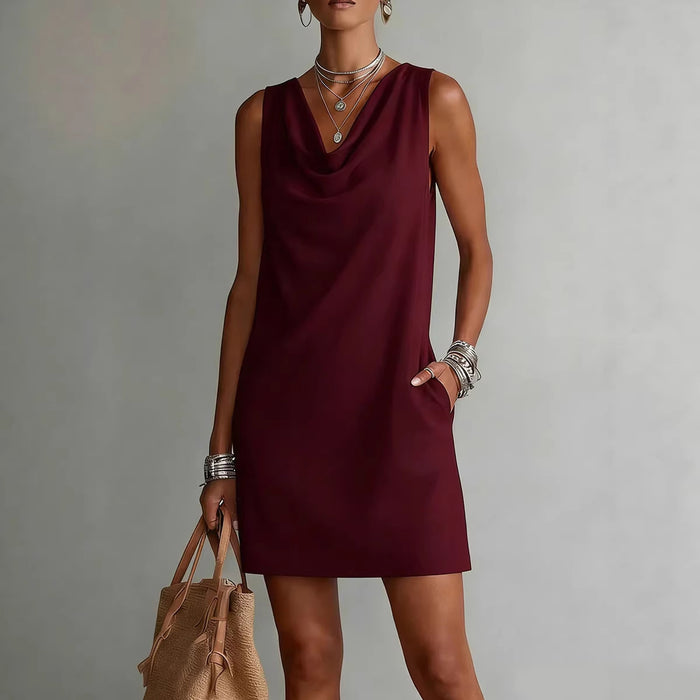 Sexy Cowl-Neck Party Dress – Date Night Summer