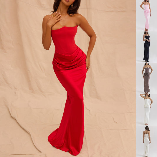 Strapless maxi dress