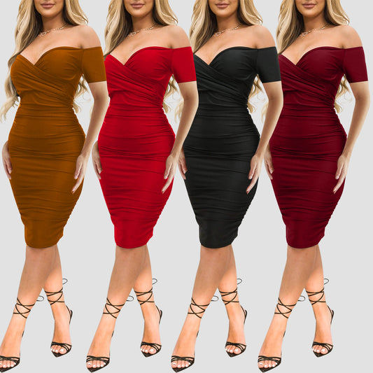 Off shoulder bodycon dress