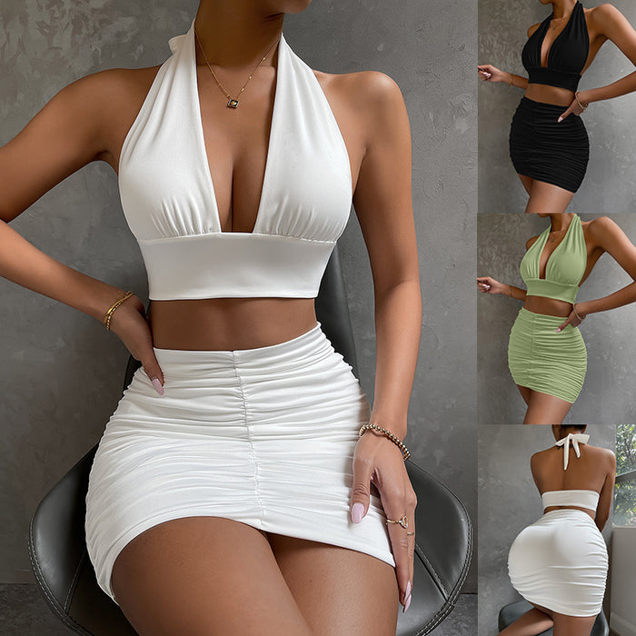 Sexy Halter Skirt Set – Summer Party Two-Piece